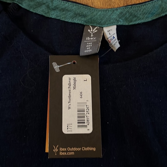 NWT Ibex Women’s Northwest Pullover Midnight - Picture 5 of 14